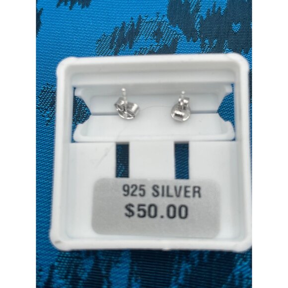 Butterfly Shaped 925 Silver Crystal Stud Earrings For Women - Picture 2 of 2